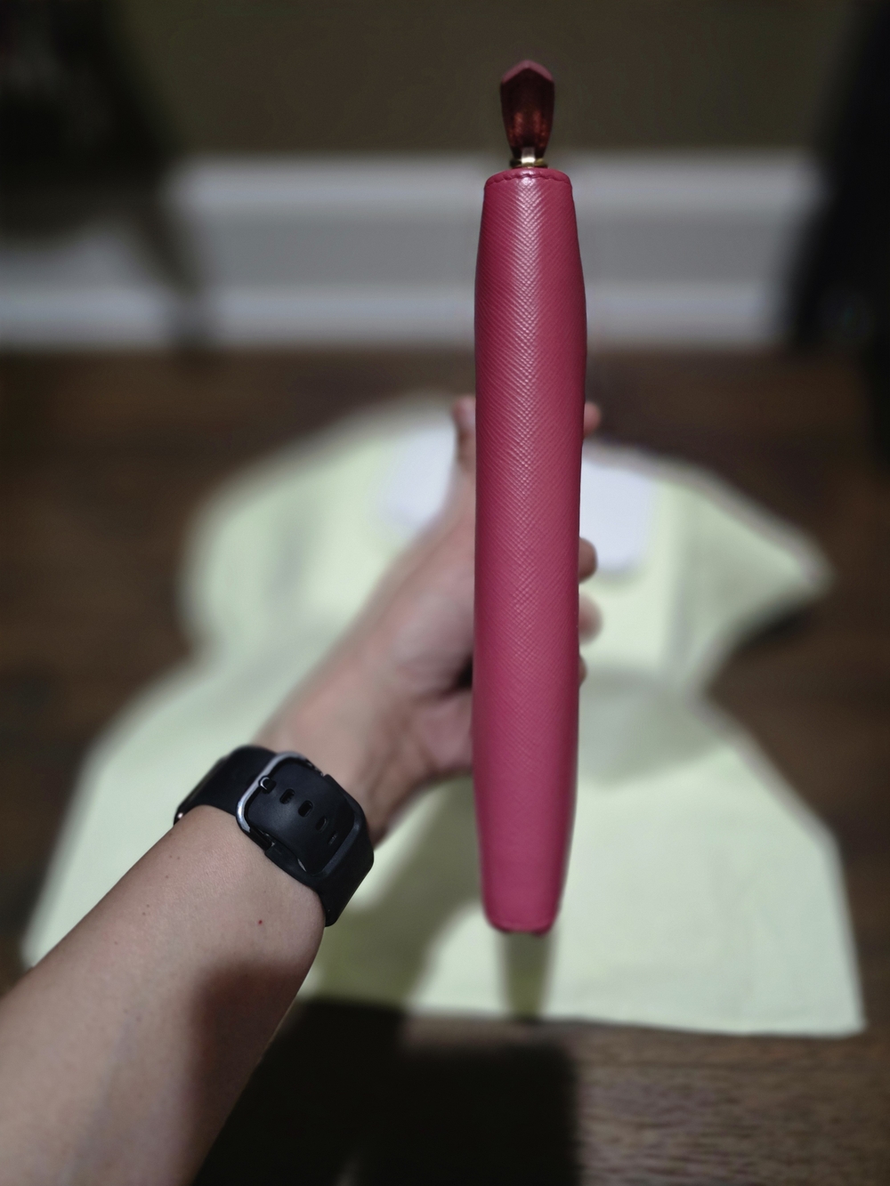 Prada Pink Saffiano Zip-Around Wallet - Picture 10 of 12